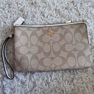 Coach Tan Clutch Wristlet Bag